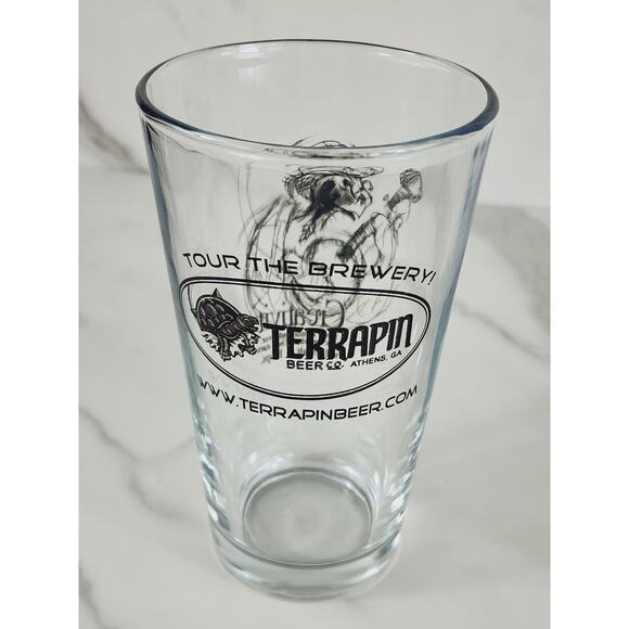 Terrapin Hopzilla Ale Pint Beer Clear Glass Tumbler 16oz Brewery 5 3/4" x2 - Picture 2 of 15